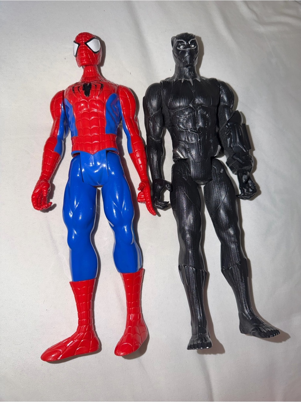 Spider-Man and Black Panther Figure Set - Red/Blue & Black Kids Action Toys
